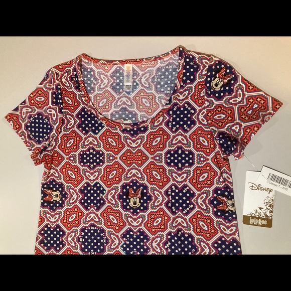 LuLaRoe Classic T Shirt Disney Minnie Mouse NWT XXS and Hoop Earring Bundle - Picture 6 of 13